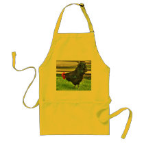 The Fancy Fluoescent Rooster Apron