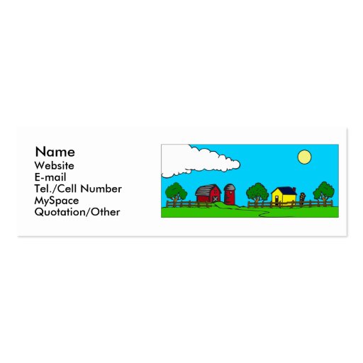 The Farm Business Card (front side)