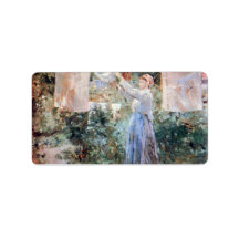 The farmer hanging laundry by Berthe Morisot Custom Address Label