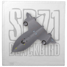 The fastest supersonic spy plane: SR-71 Blackbird Printed Napkins