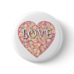 The Faus LOVE Star Burst Heart Pinback Button