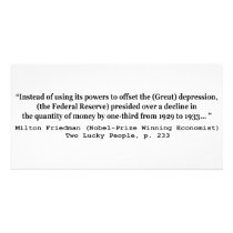 The Federal Reserve & The Great Depression Personalized Photo Card