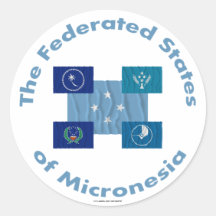 The Federated States of Micronesia Round Sticker