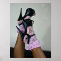 The feet in pink and black posters