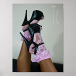 The feet in pink and black posters