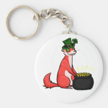 The Ferret and the Pot 'o Gold Keychain