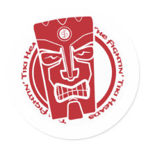 The Fightin' Tiki Heads R&W stickers