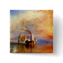 The Fighting Temeraire, J. M. W. Turner Pinback Buttons