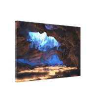 cave, lava, ice, snow, [[missing key: type_wrappedcanva]] with custom graphic design