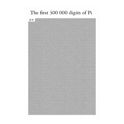 The first 300 000 digits of Pi Print by murkle99