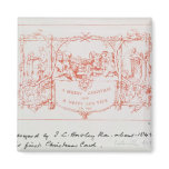 The first Christmas card, by J.C.Horsley, 1843 Refrigerator Magnets