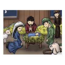 "The First Christmas" Postcard postcards