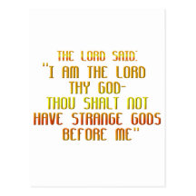 The First Commandment: The Lord said: Post Cards