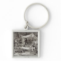 The First Day at Jamestown Key Chain