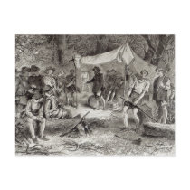 The First Day at Jamestown Postcard