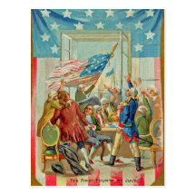 The First Fourth Of July Vintage Postcard