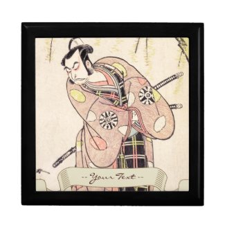 The First Nakamura Nakazo as a Samurai Standing Jewelry Box