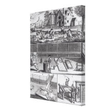 The First Plate of the Woollen Manufacture Stretched Canvas Print