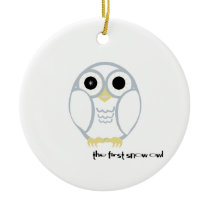 the first snow owl ornaments