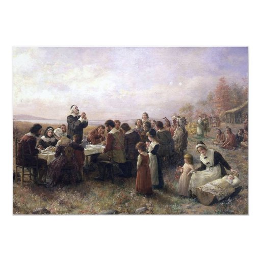 The First Thanksgiving at Plymouth by Brownscombe Card