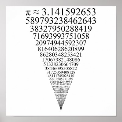 The First Thousand Digits of Pi (looks infinite) Print