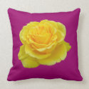The First Yellow Rose Throw Pillows