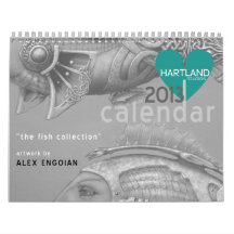 the "fish" collection wall calendar