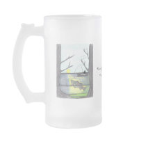 The Fisherman...Frosted Glass Mug...