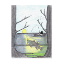 " The Fisherman " Postcard