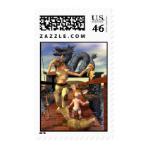 The Fishing Lesson postage by Brian_Simes The Fishing Lesson postage