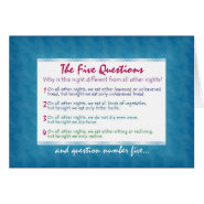 The Five Questions of Pesach card