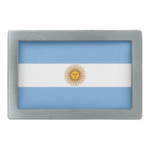 The Flag of Argentina Rectangular Belt Buckle