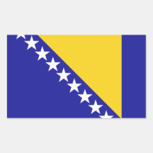 The flag of Bosnia and Herzegovina Rectangle Stickers