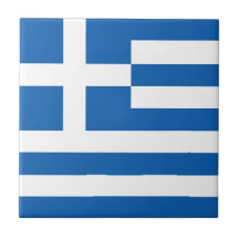 The Flag of Greece Ceramic Tiles