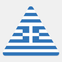 The Flag of Greece Triangle Sticker