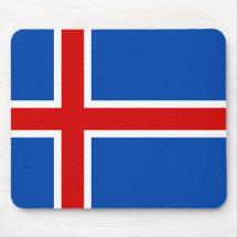 The Flag of Iceland Mousepads