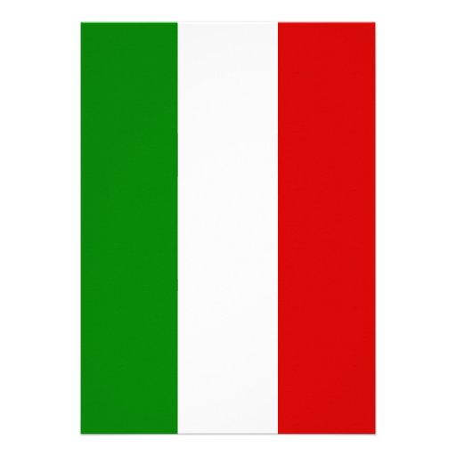 The Flag of Italy Personalized Announcements (front side)