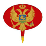 The Flag of Montenegro Cake Picks