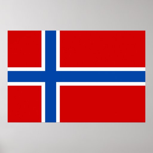 The Flag of Norway Print Zazzle