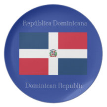 The flag of the Dominican Republic Party Plates