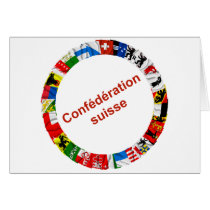 The Flags of the Cantons of Switzerland, French Card