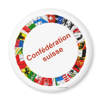 The Flags of the Cantons of Switzerland, French Magnet