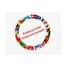 The Flags of the Cantons of Switzerland, German Post Cards