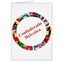 The Flags of the Cantons of Switzerland, Latin Greeting Card