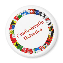 The Flags of the Cantons of Switzerland, Latin Refrigerator Magnet