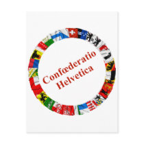 The Flags of the Cantons of Switzerland, Latin Postcard
