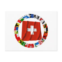 The Flags of the Cantons of Switzerland Postcard
