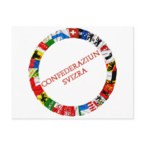 The Flags of the Cantons of Switzerland, Romance Postcard