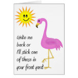 The Flamingo Warning Card