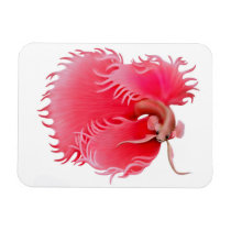The Flaring Red Betta Splendens Fish Premium Magne Flexible Magnets
